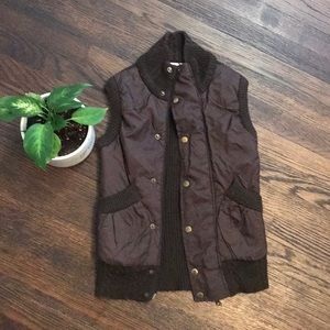 Brown puff vest